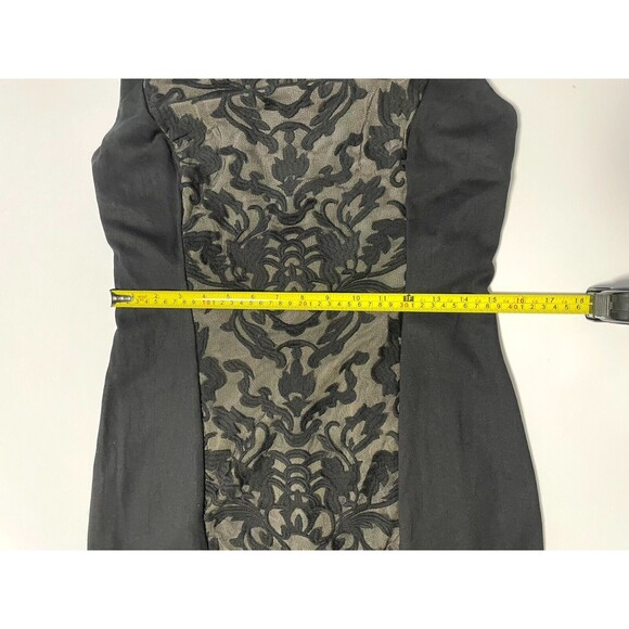 NYDJ Black Stretch Sheath Dress with Lace Inset Built-in Shapewear‎ 8 Cocktail - Picture 4 of 7